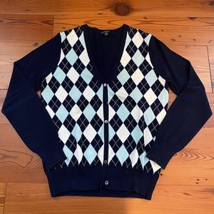 Like-New Brooks Brothers Argyle Cardigan Sweater